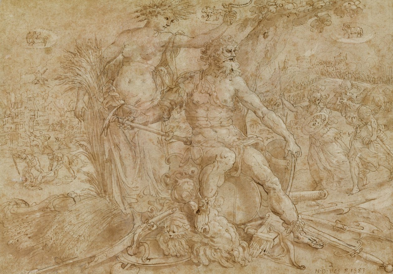 Alegoria cholerycznego temperamentu autorstwa Maarten de Vos
