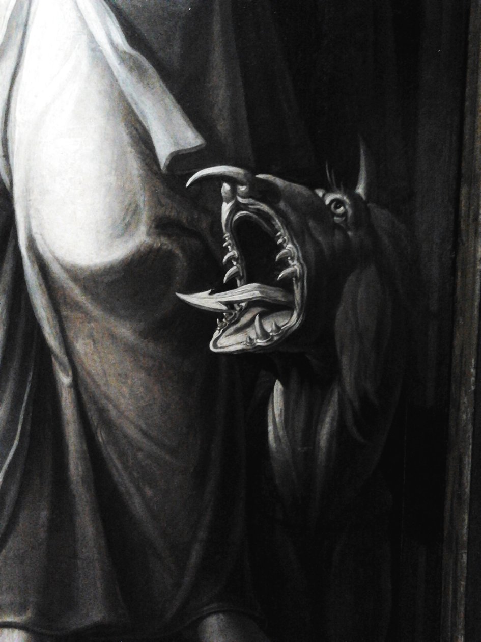 Oto Ołtarz Człowieka (szczegół). autorstwa Maarten van Heemskerck