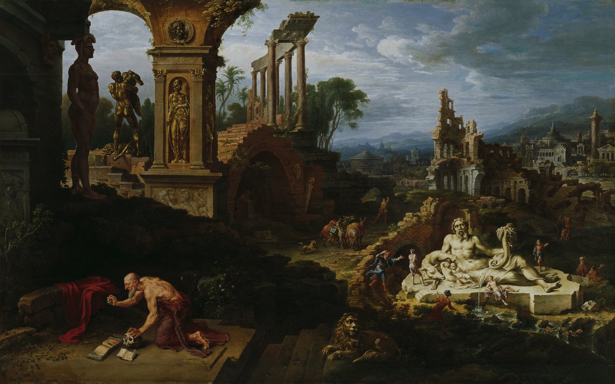 Krajobraz ze św. Hieronima autorstwa Maarten van Heemskerck