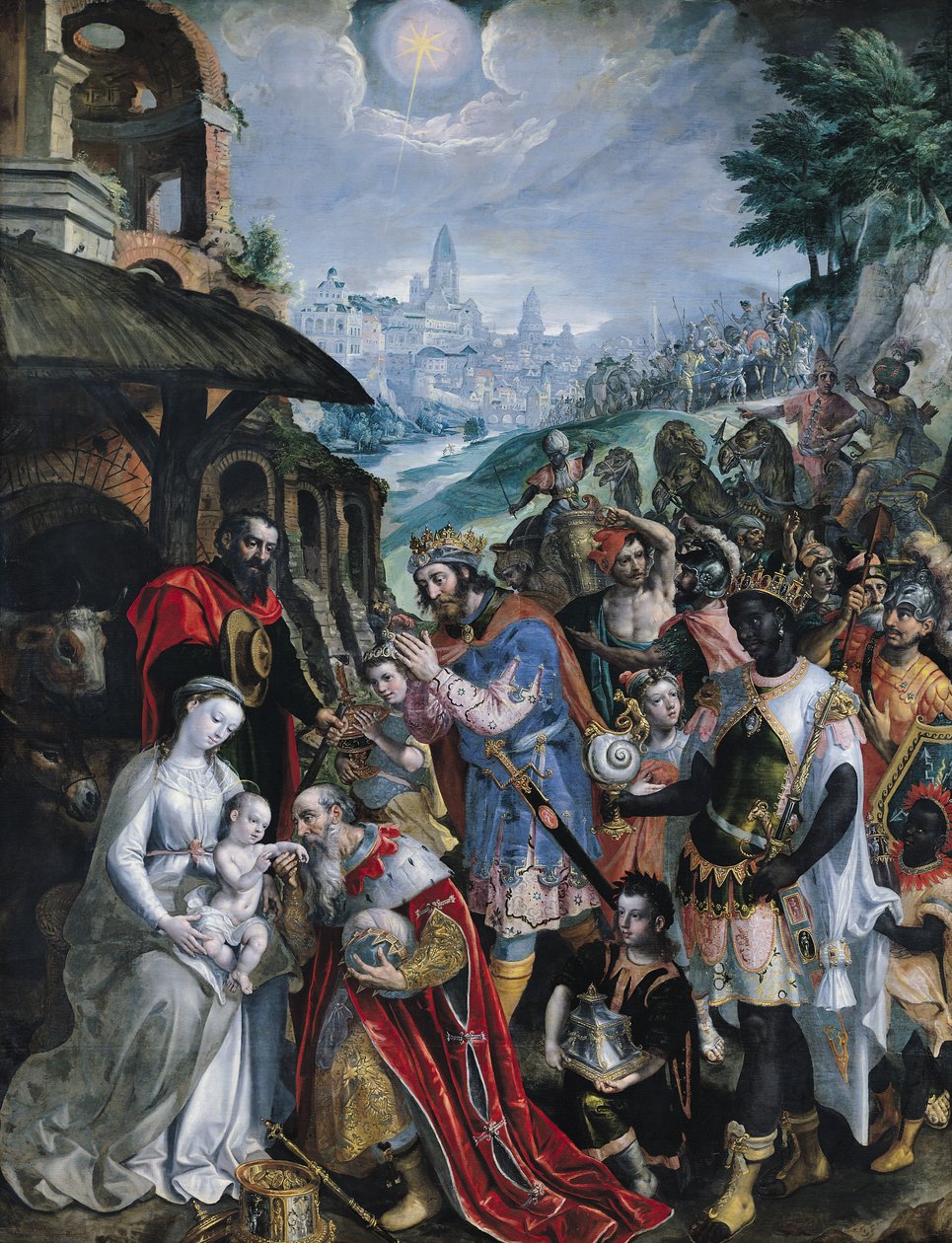 Pokłon Trzech Króli autorstwa Maarten de Vos