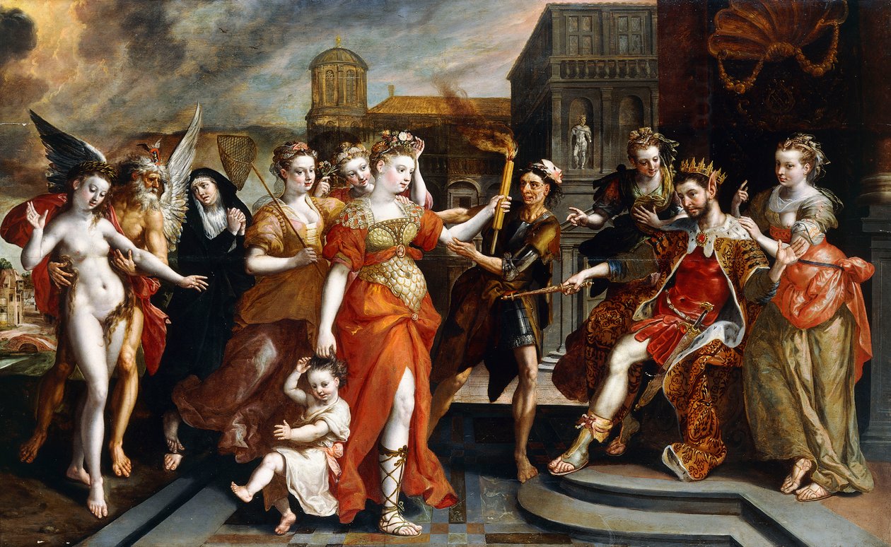 Kalumnia Apelles, autorstwa Maarten de Vos
