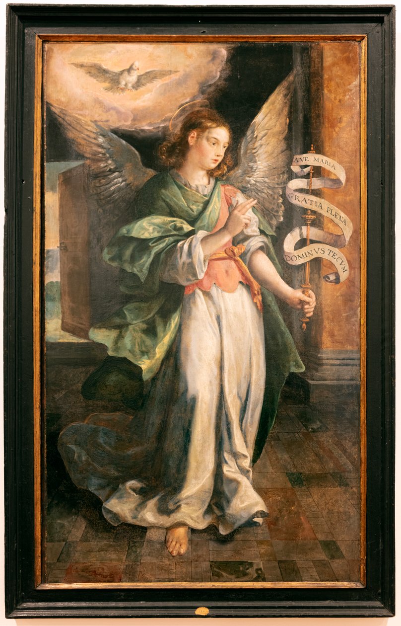 Anioł Zwiastowania (L’ange de l’annonciation) (olej na desce) autorstwa Maarten de Vos