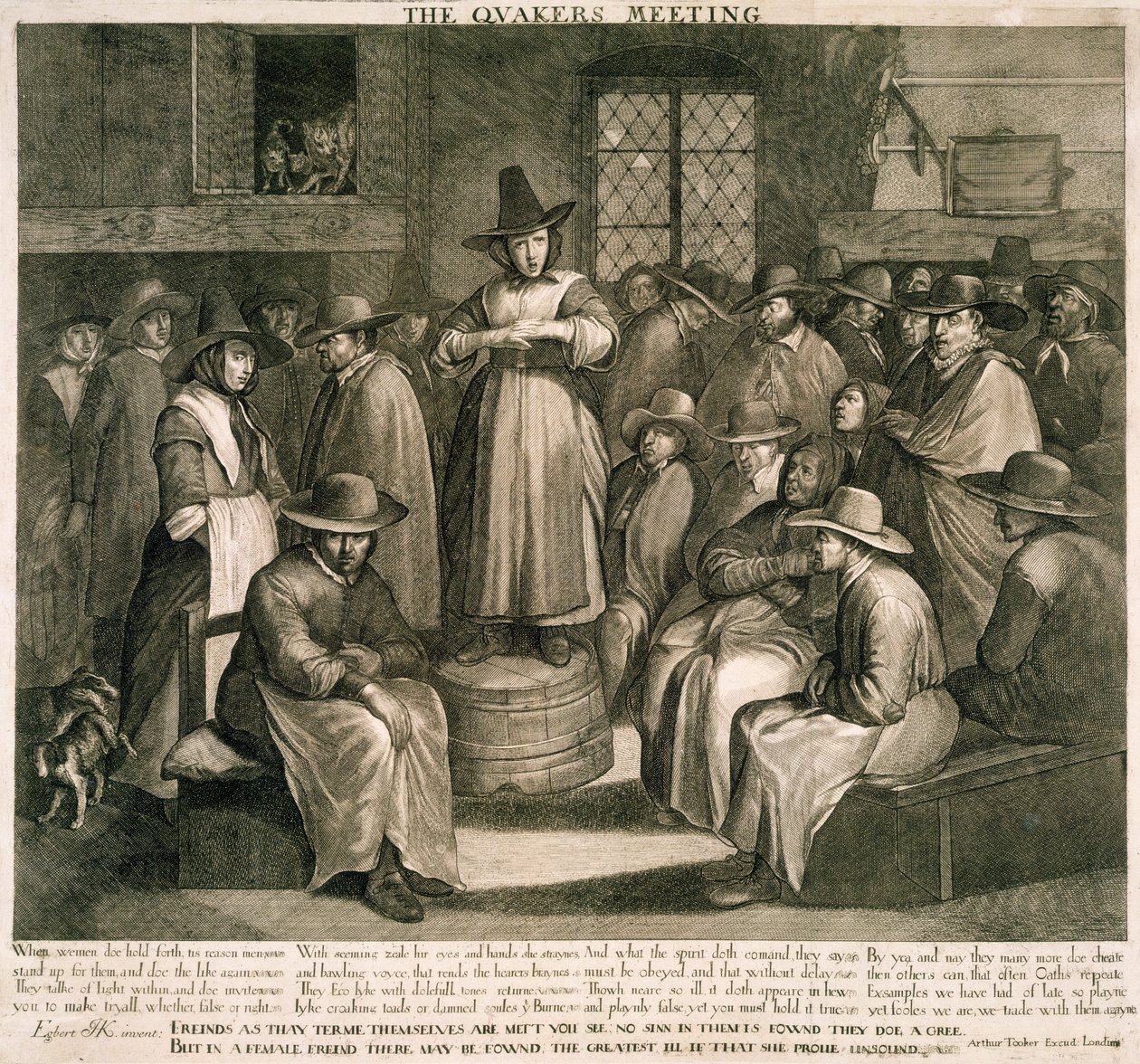 Spotkanie kwakrów autorstwa Maarten van (after) Heemskerck
