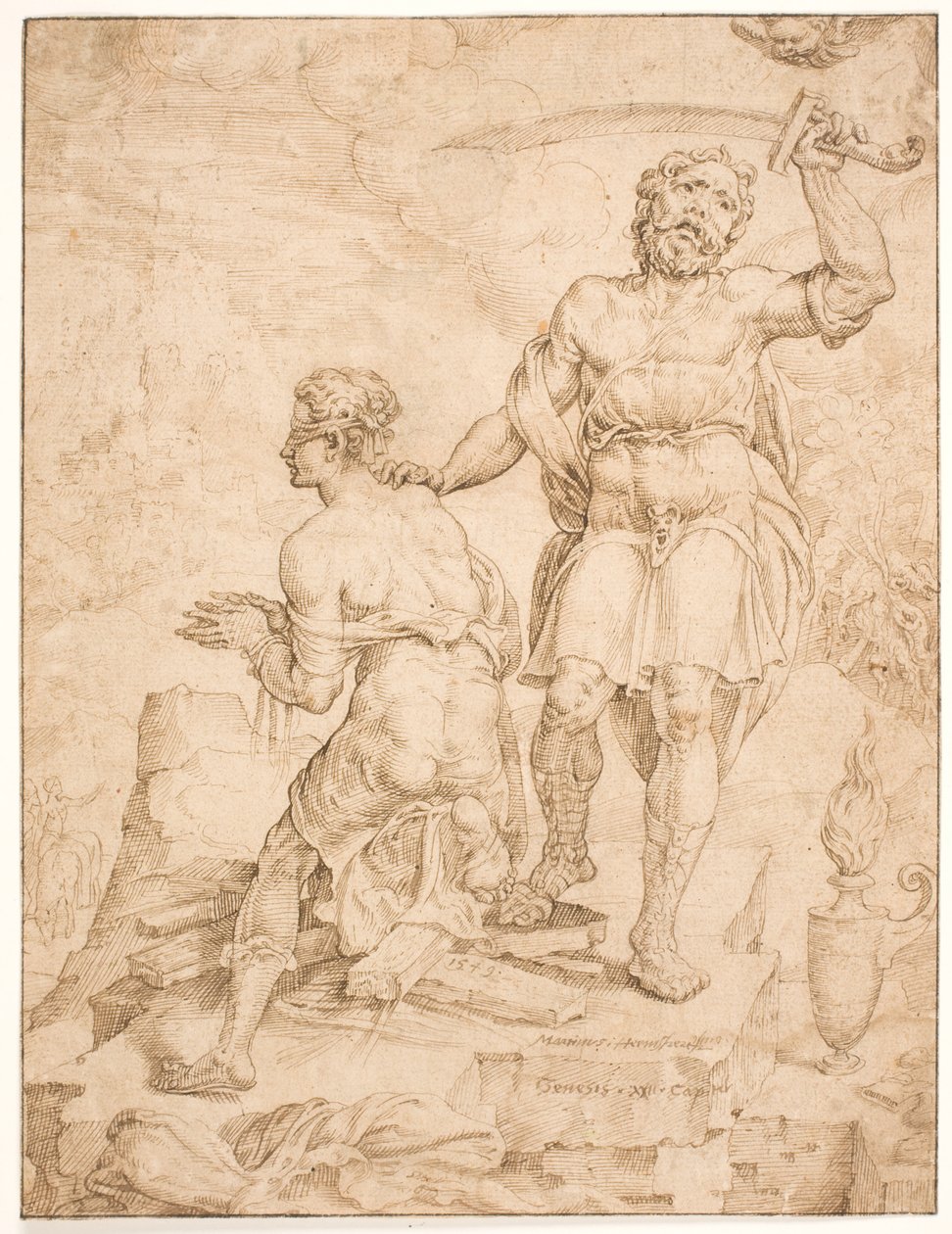 Ofiara Abrahama autorstwa Maarten van Heemskerck