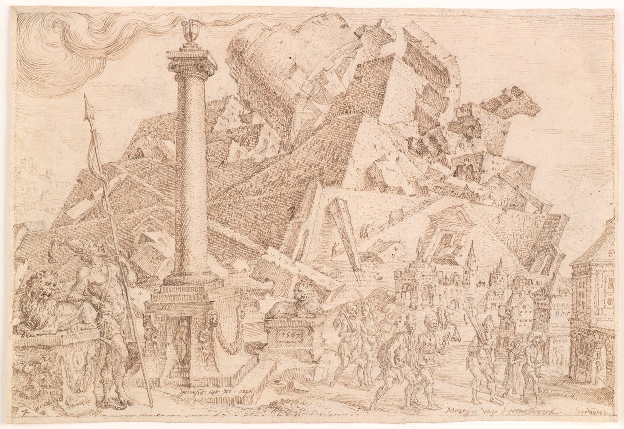 Zniszczenie wieży Babel autorstwa Maarten van Heemskerck