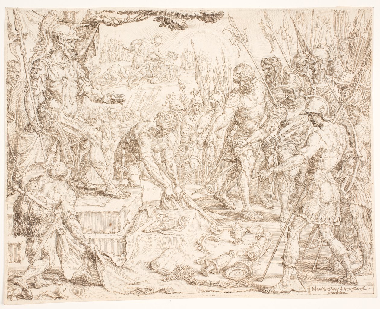 Gideon odbiera łup autorstwa Maarten van Heemskerck
