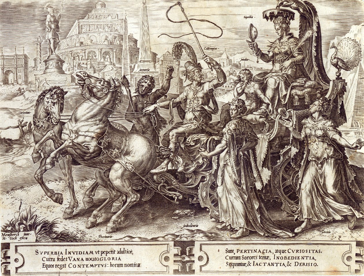 Duma, płyta 3 z „Następstwa rzeczy ludzkich”, 1564 autorstwa Maarten van Heemskerck