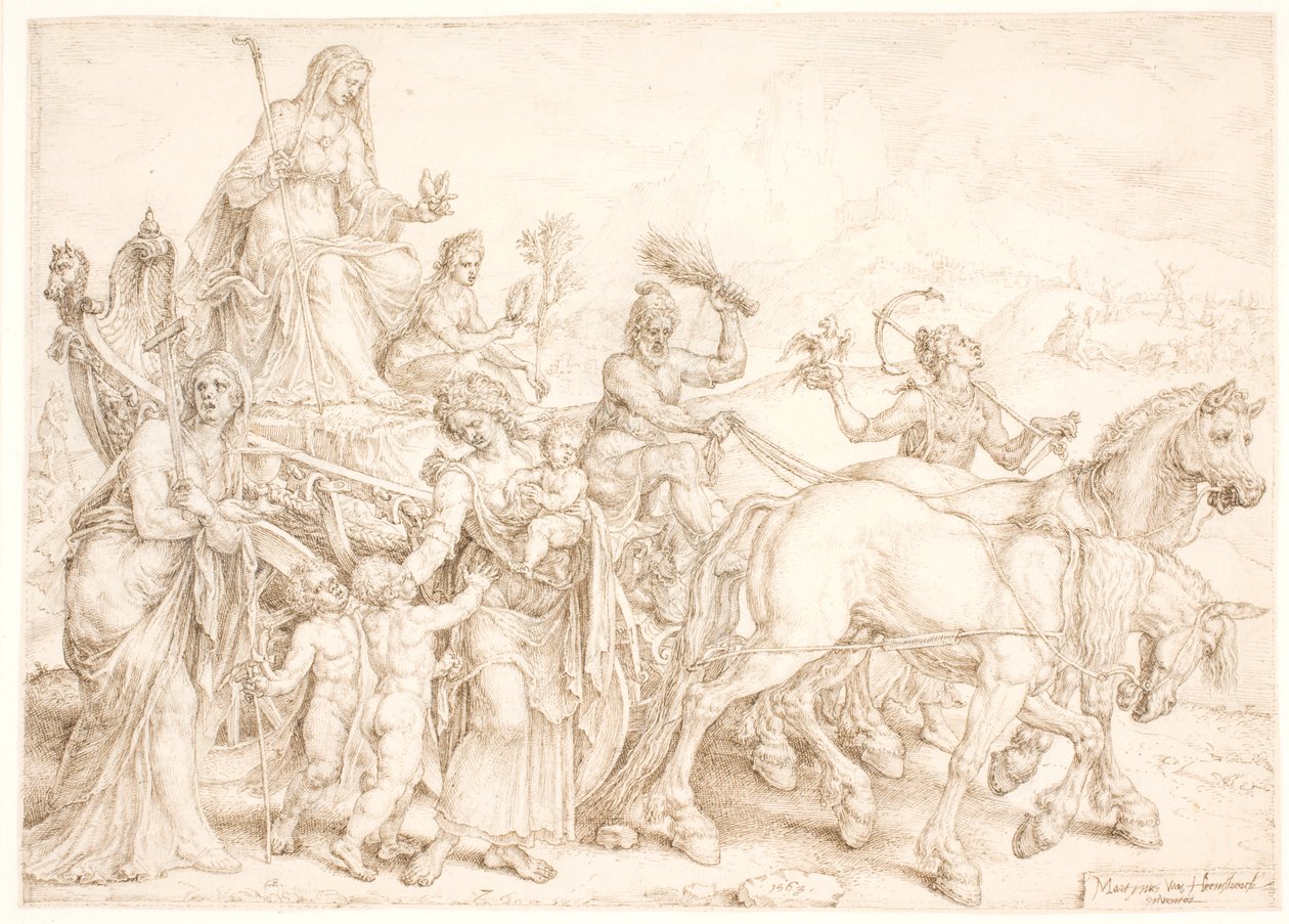Rydwan triumfalny Pokora autorstwa Maarten van Heemskerck