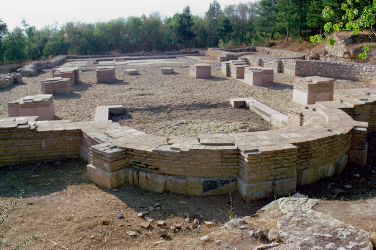 Wykopaliska bazyliki autorstwa Macedonian School