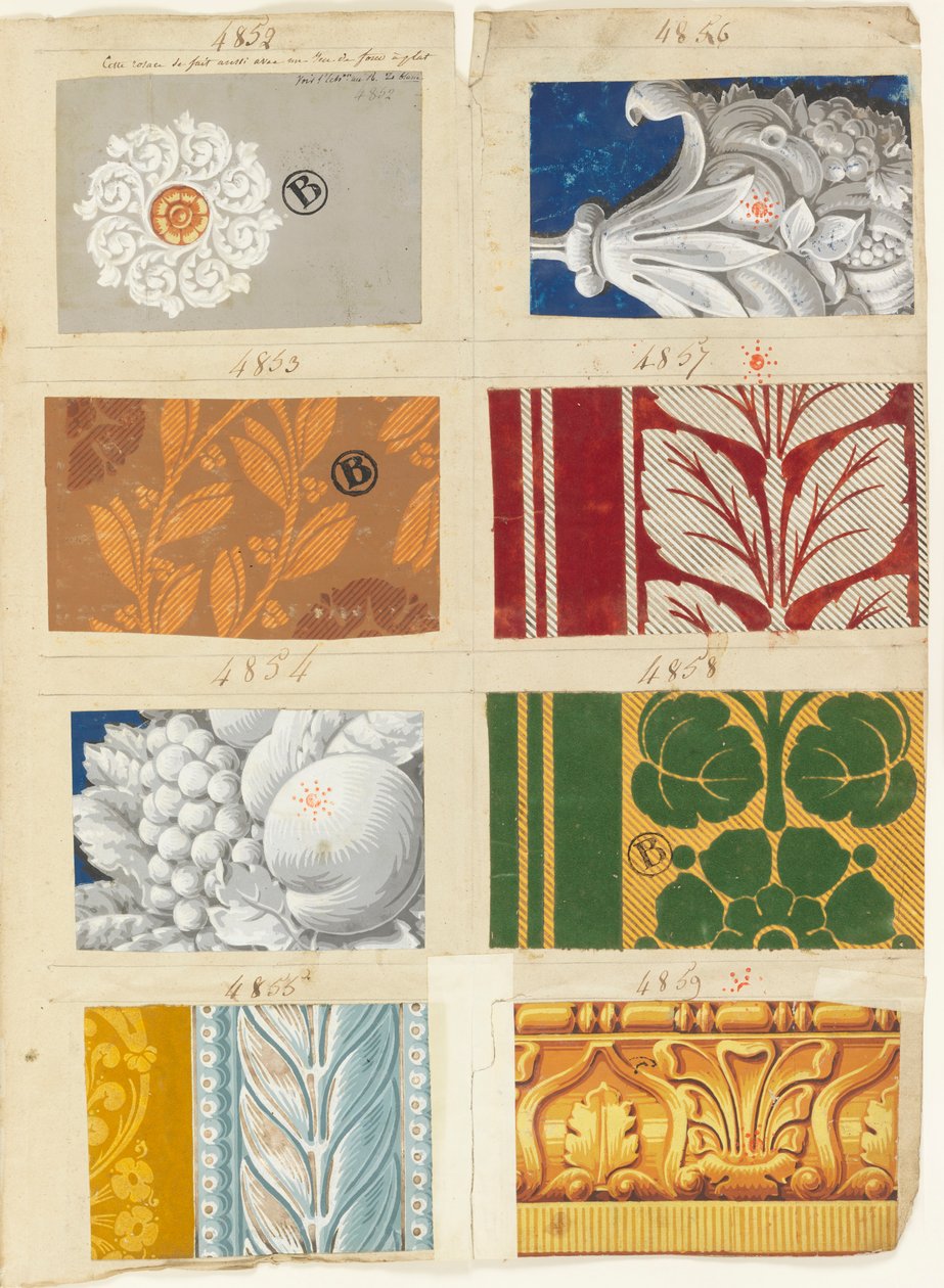Wzornik (Francja), 1822–30 autorstwa Made by Jacquemart and Bénard