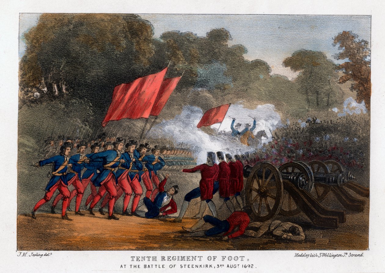 Dziesiąty Pułk Piechoty w bitwie pod Steenkerque, 3 sierpnia 1692 r autorstwa Madeley