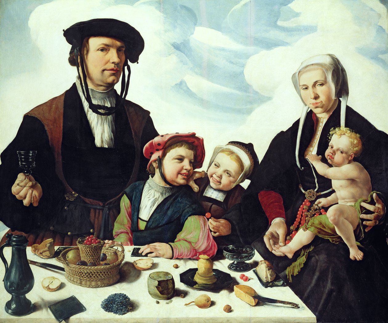 Pieter Jan Foppeszoon i jego rodzina, 1530 autorstwa Maerten van Heemskerck