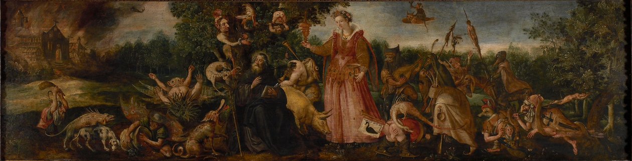Kuszenie św. Antoniego, 1585-1590. autorstwa Maerten Vos de