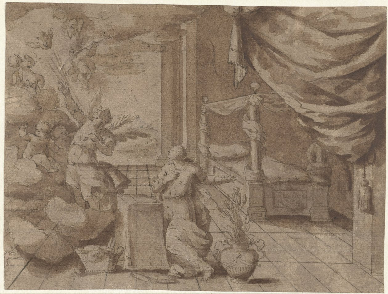 Zwiastowanie autorstwa Maerten de Vos
