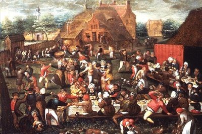 Wiejskie wesele lub święto chłopskie autorstwa Maerten van Cleve