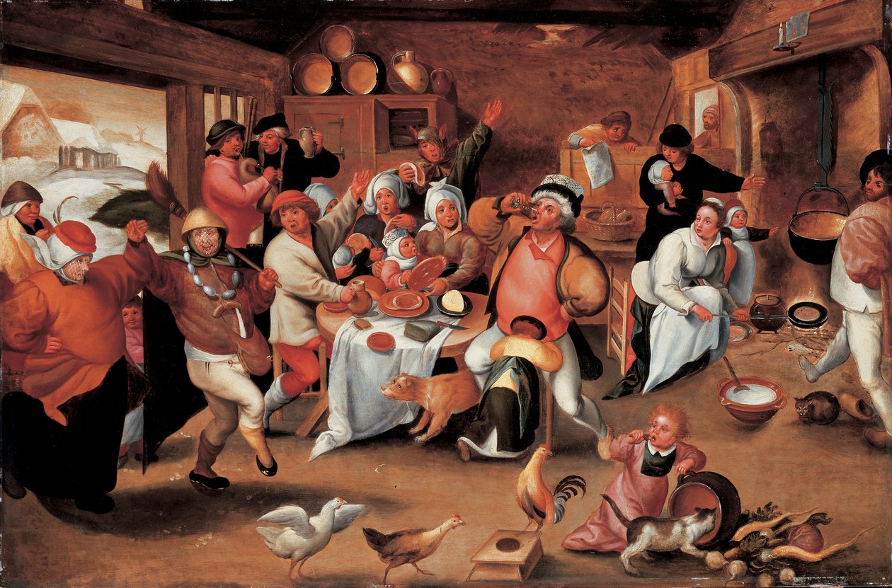 Król pije autorstwa Maerten van Cleve