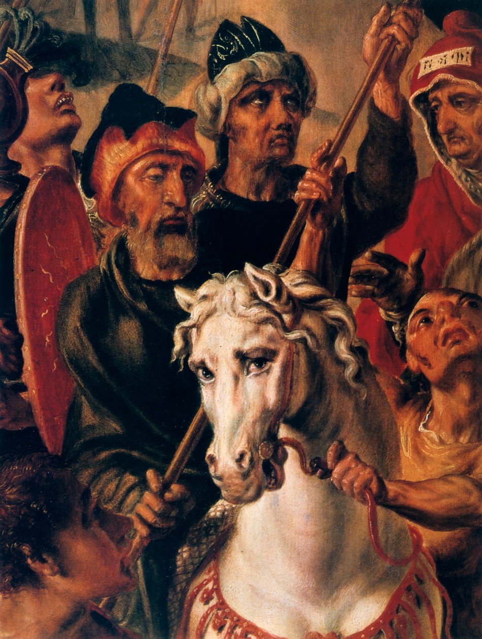 Kalwaria, detal z środkowego panelu, 1545-1550 autorstwa Maerten van Heemskerck