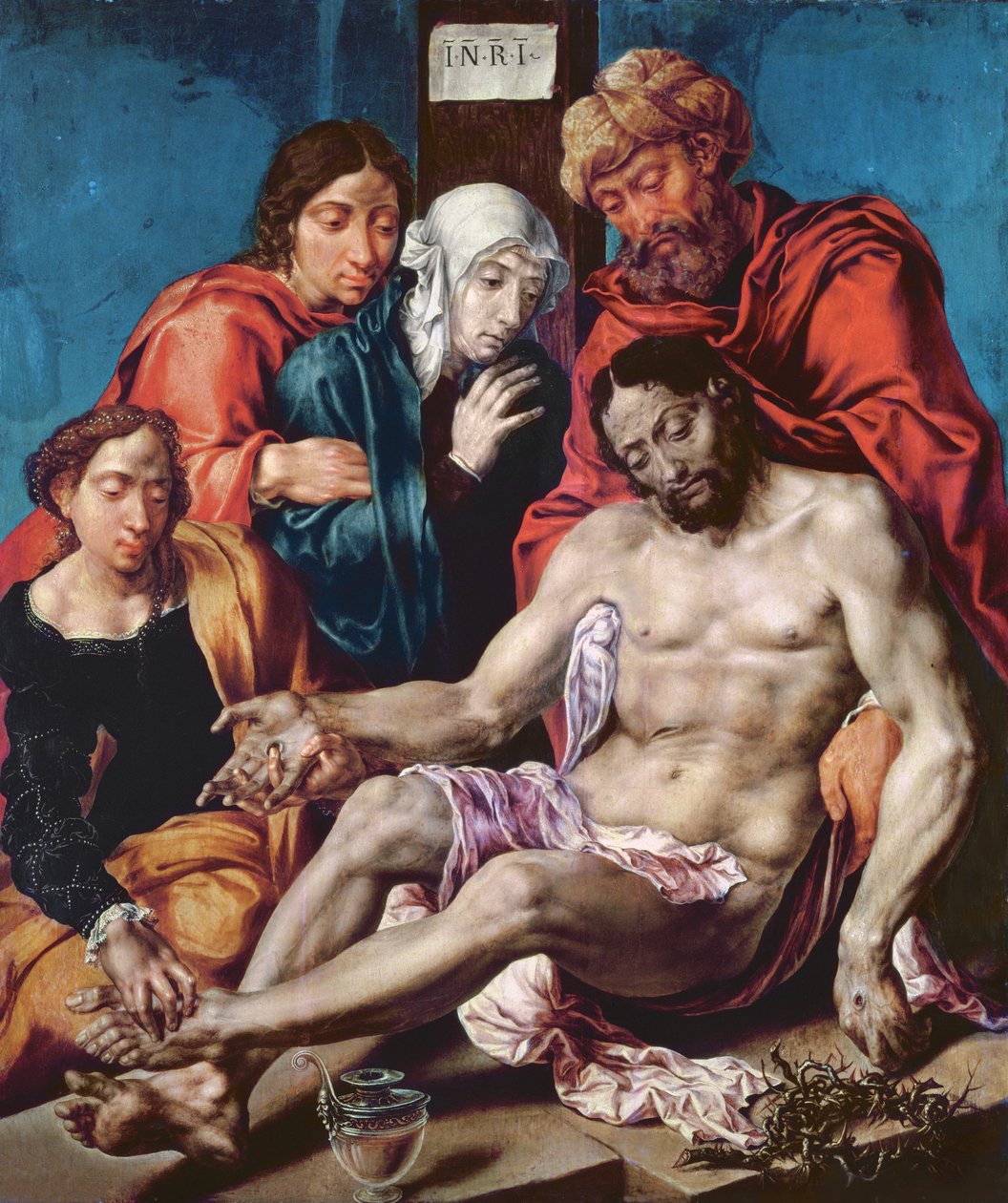 Lamentacja, ok. 1540-45 (olej na desce dębowej) autorstwa Maerten van Heemskerck