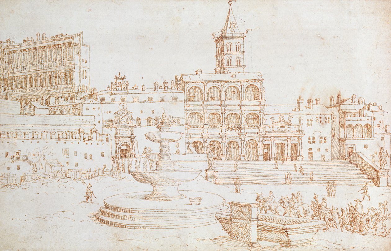 Stary kościół św. Piotra autorstwa Maerten van Heemskerck