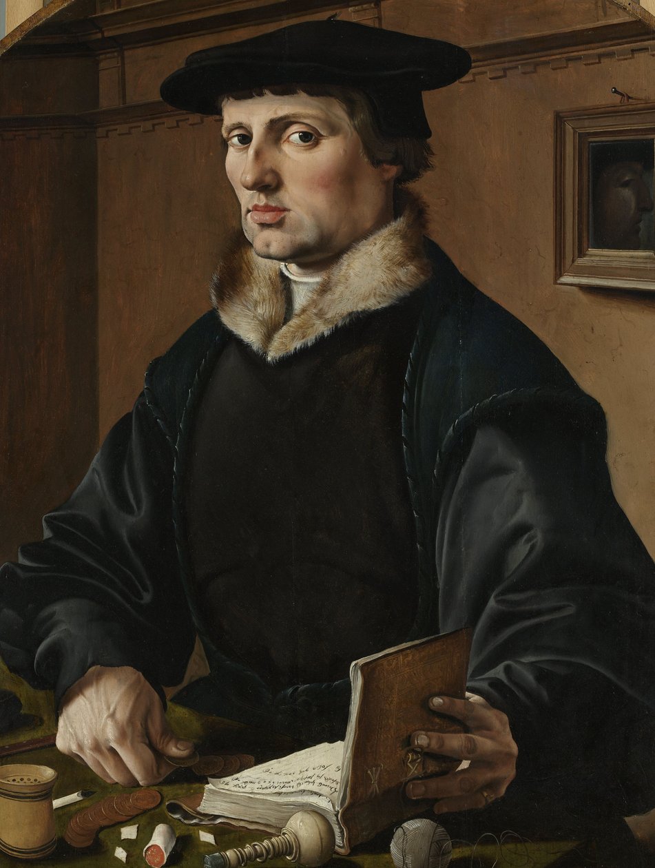 Portret mężczyzny, prawdopodobnie Pieter Gerritsz Bicker, 1529 autorstwa Maerten van Heemskerck
