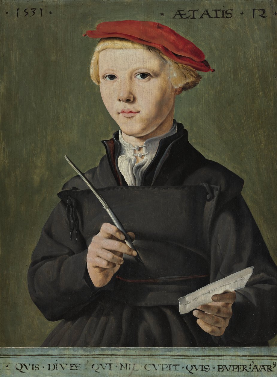 Portret młodego ucznia autorstwa Maerten van Heemskerck