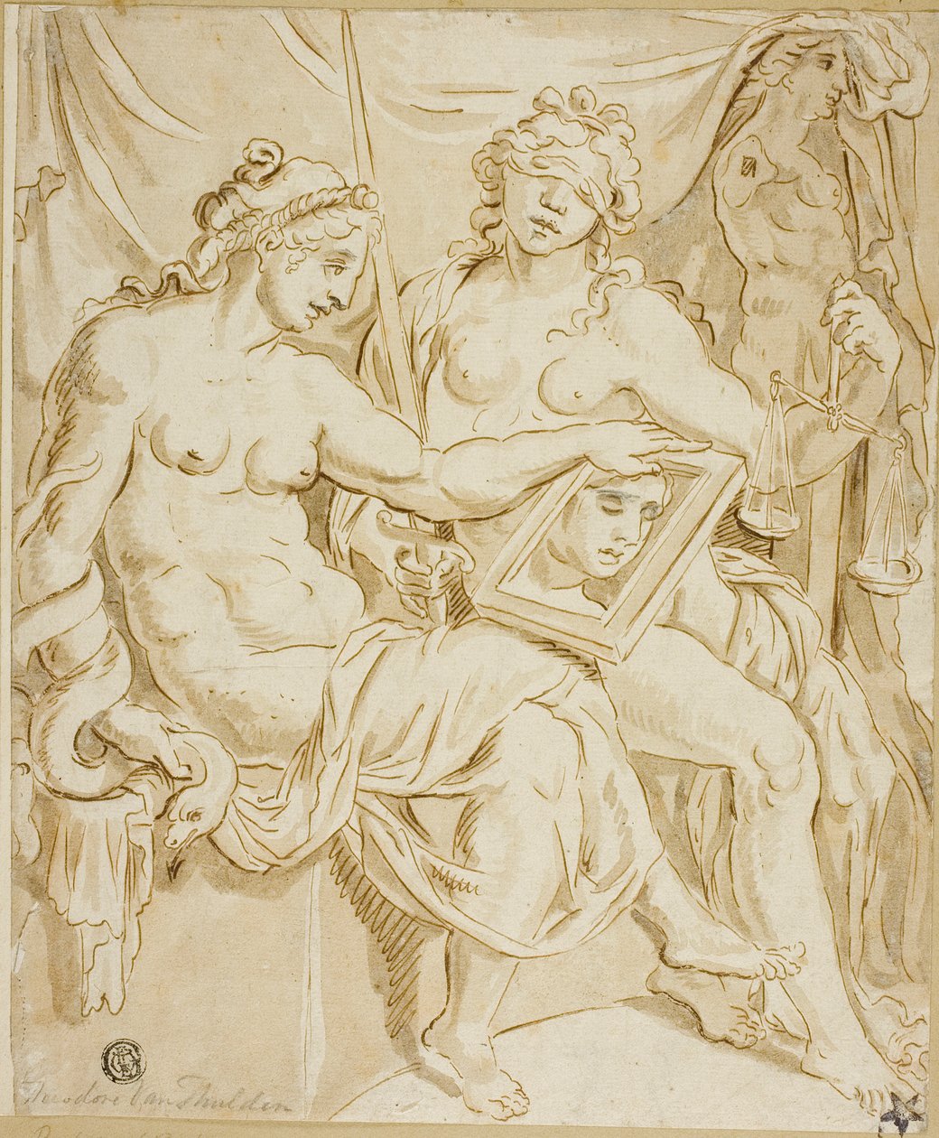 Roztropność i sprawiedliwość autorstwa Maerten van Heemskerck