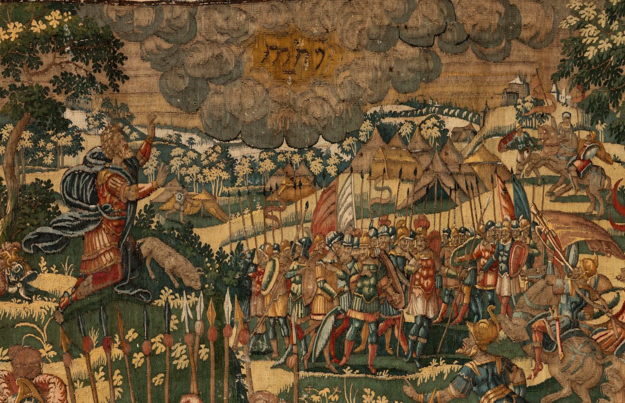 Historia Gideona, koniec XVI wieku (jedwab i wełna) autorstwa Maerten van Heemskerck