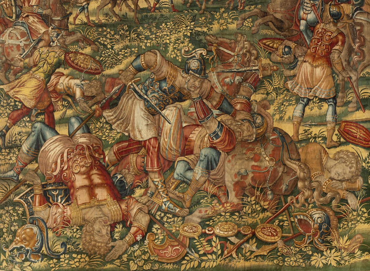 História de Gideon, final do século 16 (seda e lã) polonês autorstwa Maerten van Heemskerck