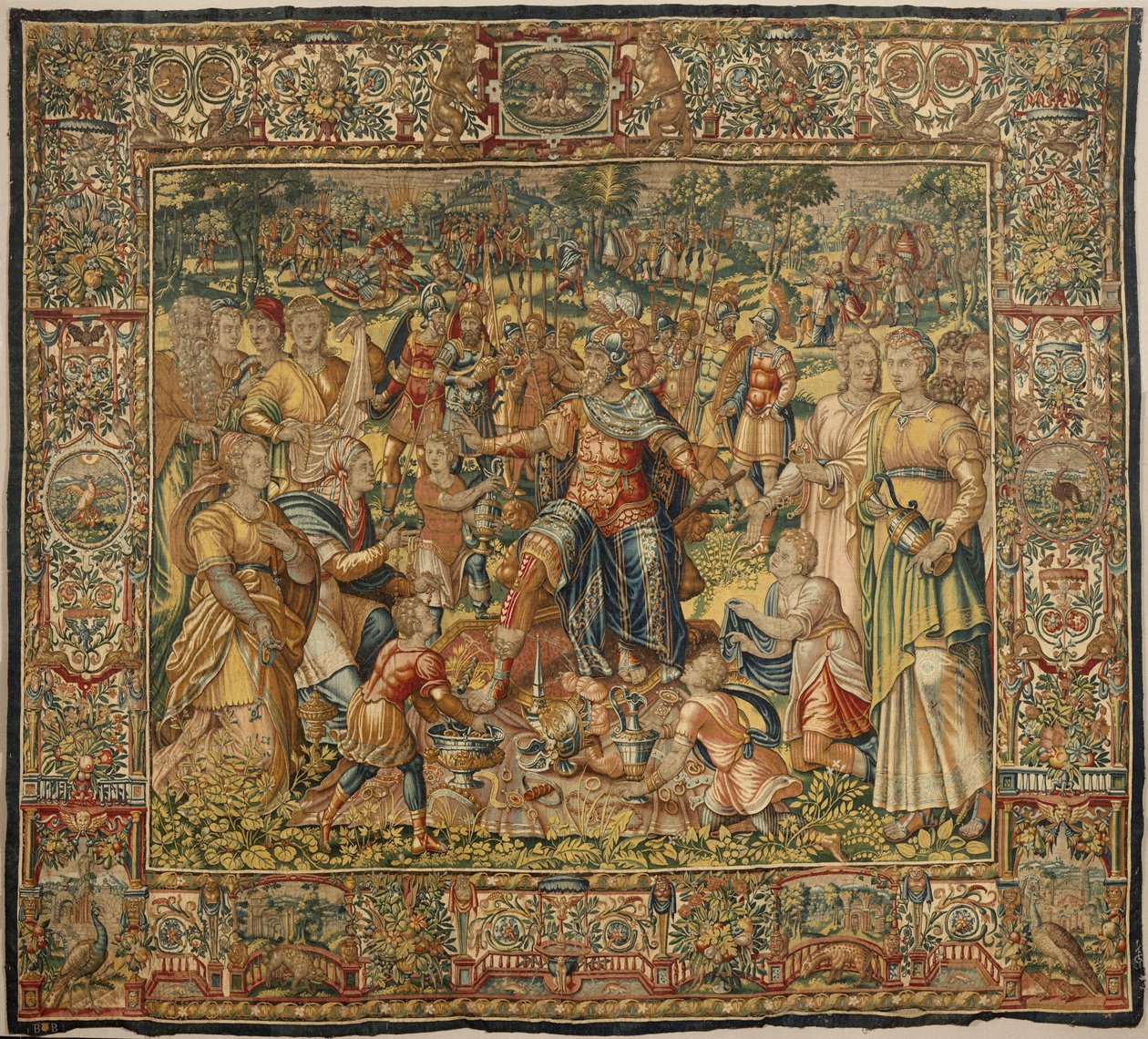 Historia Gideona, koniec XVI wieku (jedwab i wełna) autorstwa Maerten van Heemskerck