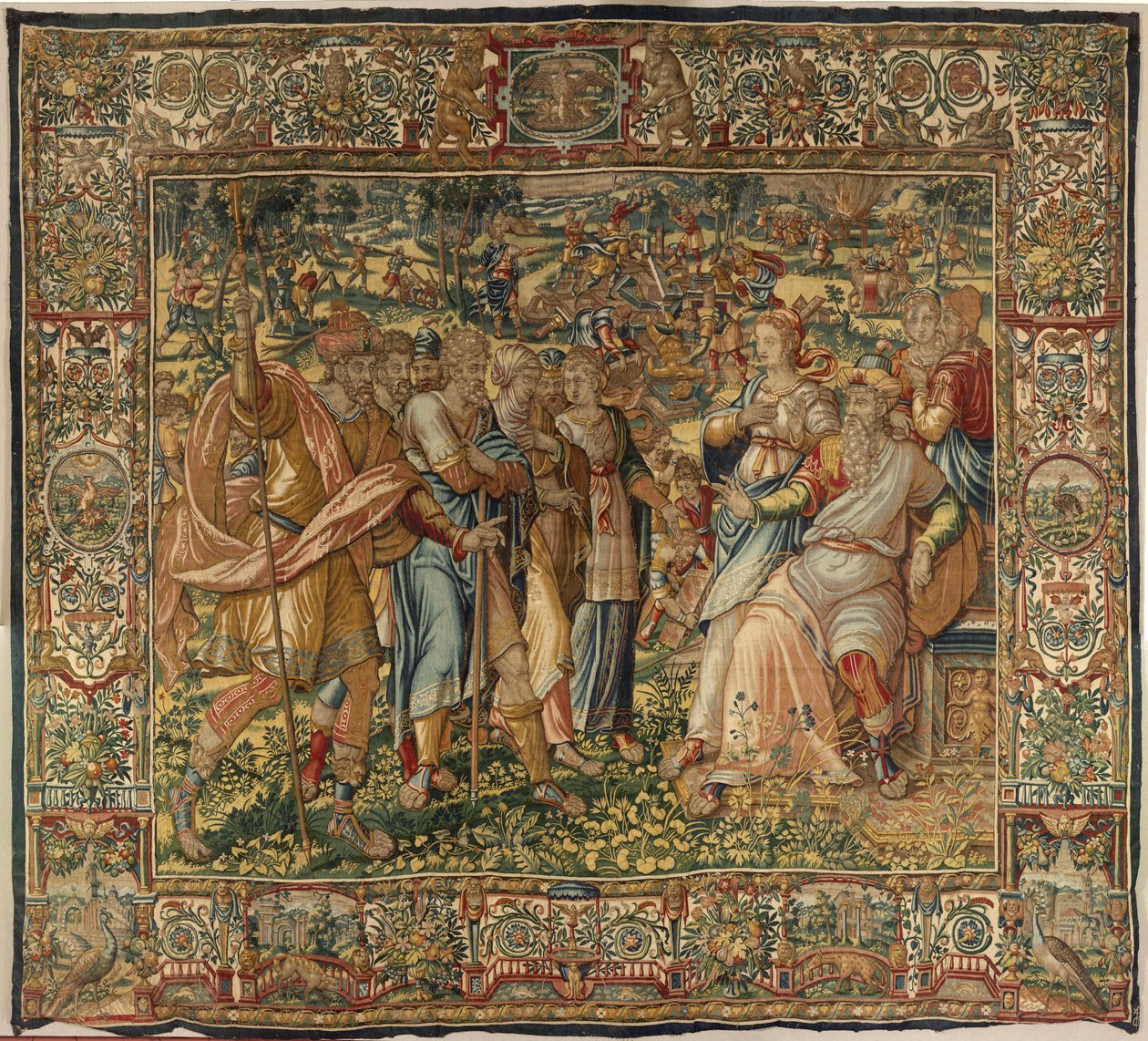 Historia Gideona, koniec XVI wieku (jedwab i wełna) autorstwa Maerten van Heemskerck