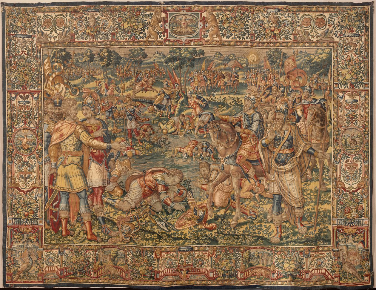 Historia Gideona, koniec XVI wieku (jedwab i wełna) autorstwa Maerten van Heemskerck