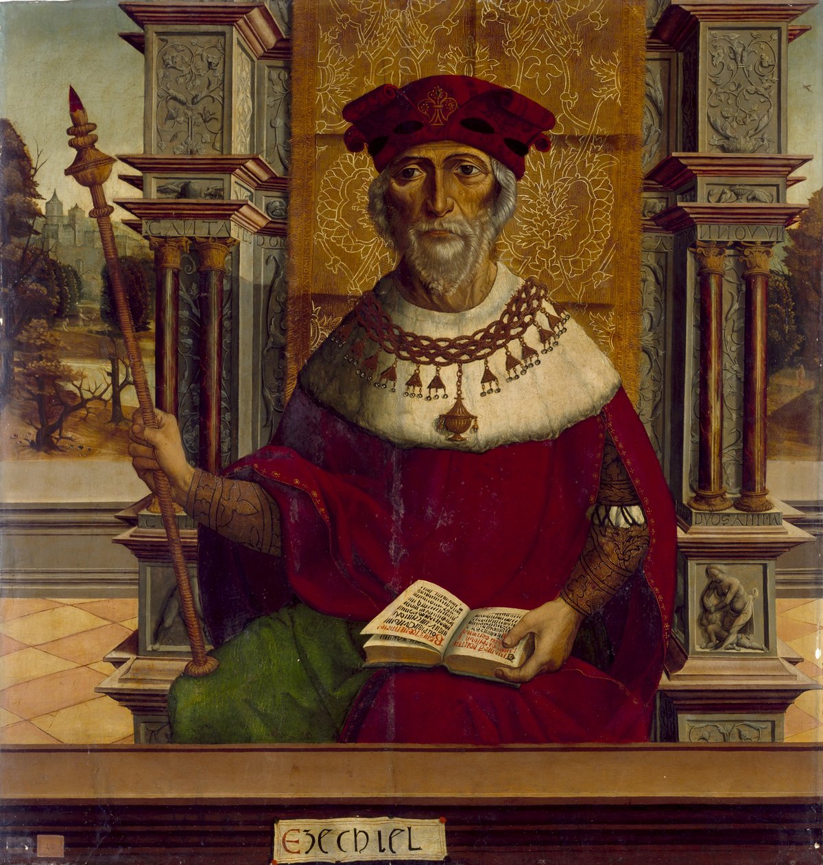 Prorok Ezechiel, c. 1525 autorstwa Maestro de Becerril