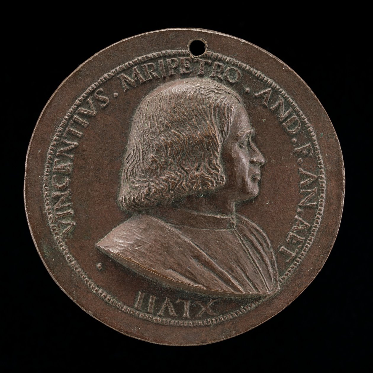 Vincenzo Malipiero, patrycjusz wenecki, brat Francesco [awers], 1523. autorstwa Maffeo Olivieri