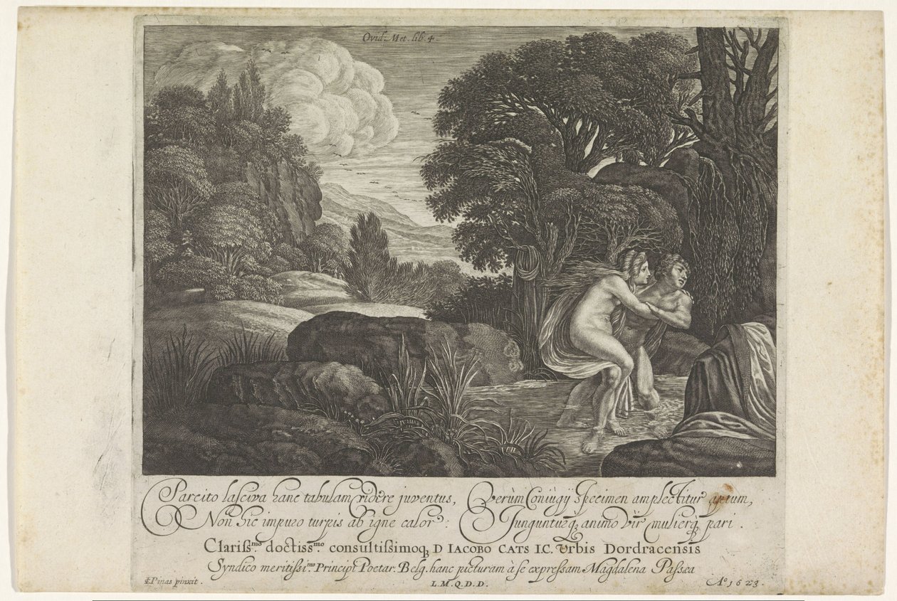 Salmacis i Hermafrodyt Metamorfosen van Ovidius (tytuł serii) autorstwa Magdalena van de Passe