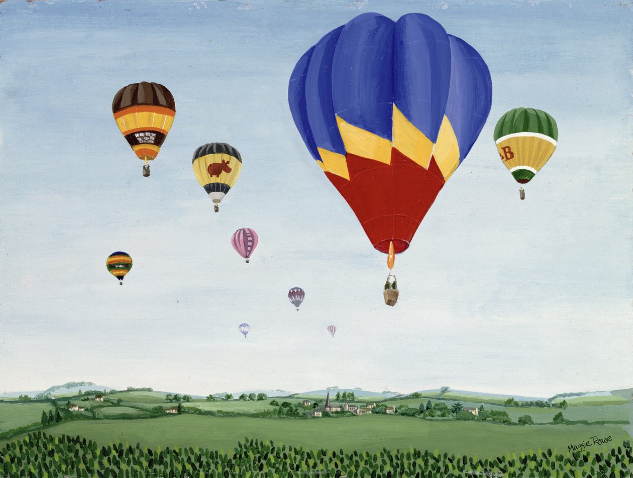 Lot balonem nad Cotswolds autorstwa Maggie Rowe