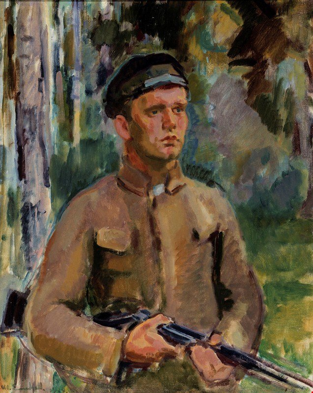 Mtsstajaneglish: Huntersvenska: Przebudzenie autorstwa Magnus Enckell