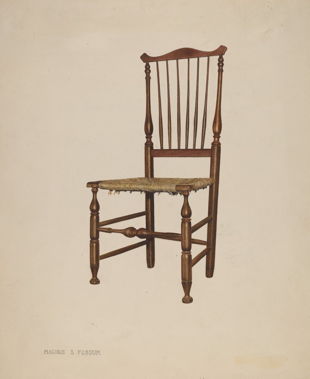 Bękart Windsor Chair, ok. 1930 1939. autorstwa Magnus S. Fossum