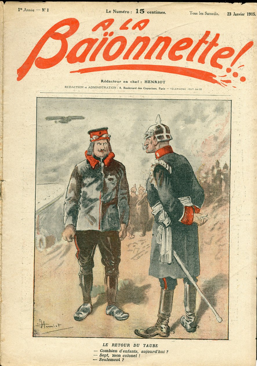 Okładka „La Baionnette”, Satyryczne i Kolory autorstwa Henri Maigrot