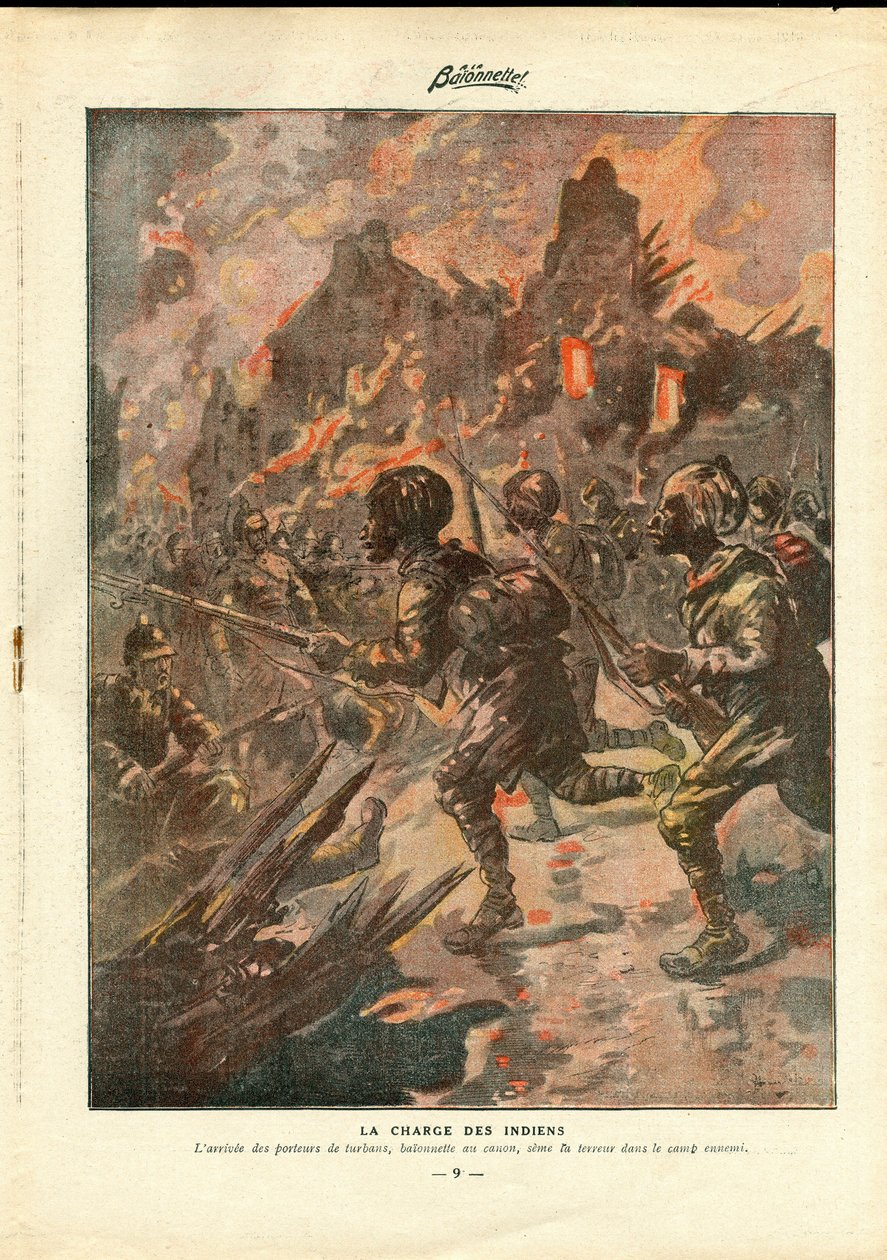 La Baionnette, satyryczna w kolorach autorstwa Henri Maigrot