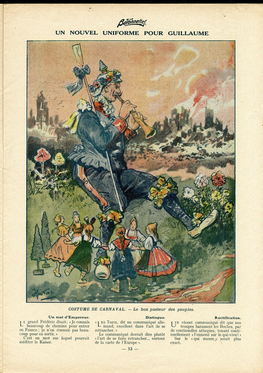 La Baionnette, satyryczna w kolorach autorstwa Henri Maigrot