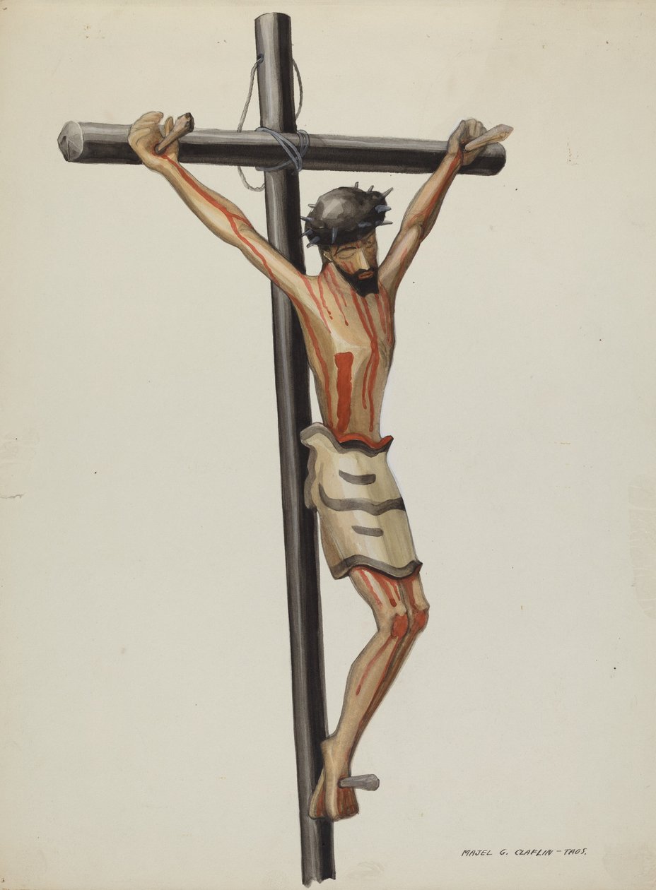 Bulto, Krucyfiks, c. 1937 autorstwa Majel G. Claflin