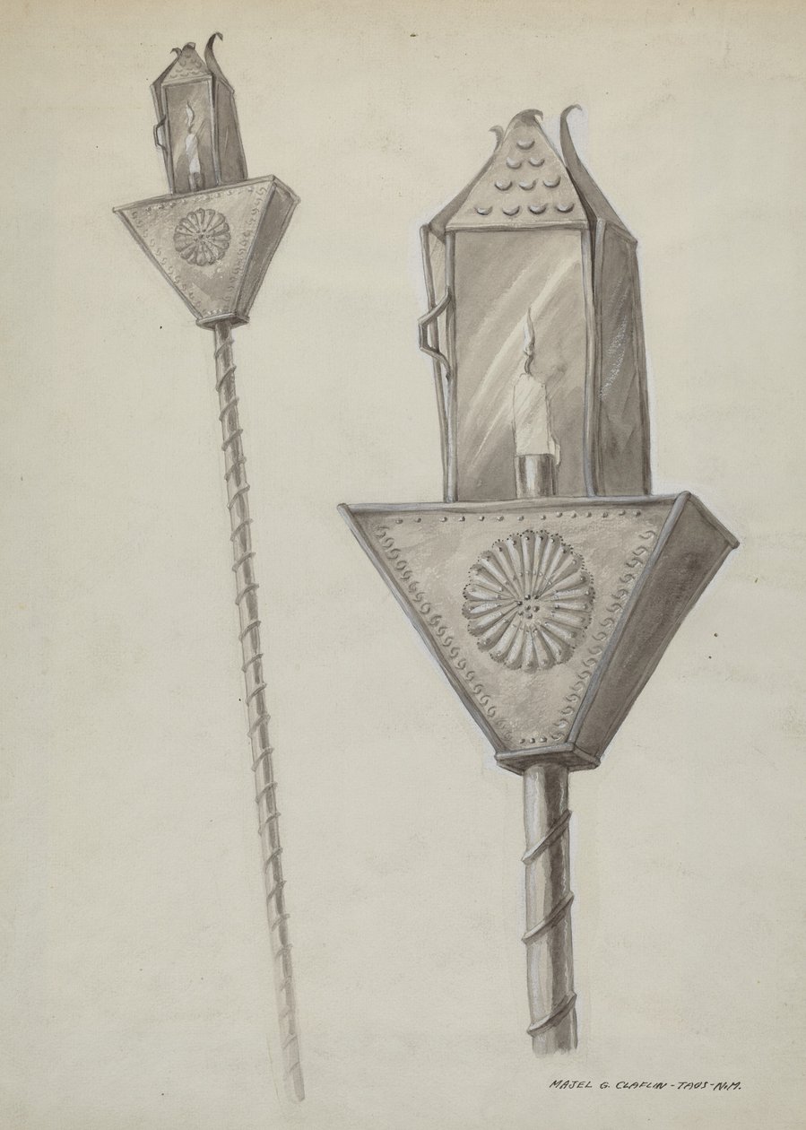 Latarnia procesyjna Penitente, ok. 1930 r. 1937. autorstwa Majel G. Claflin