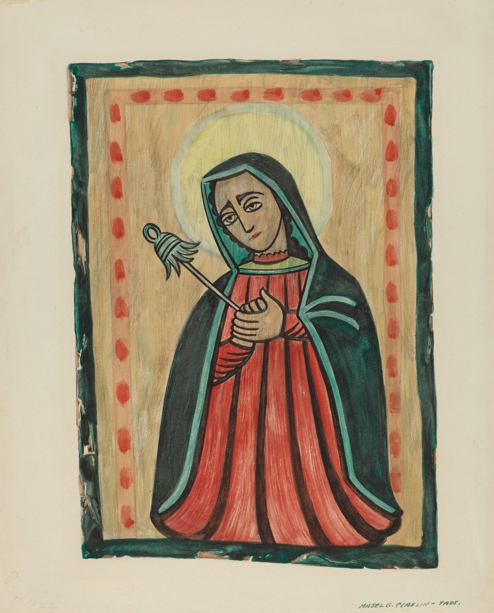 Ołtarz-Matka Boska Bolesna Nuestra Senora de los Siete Dolores, ok. godz. 1938. autorstwa Majel G. Claflin