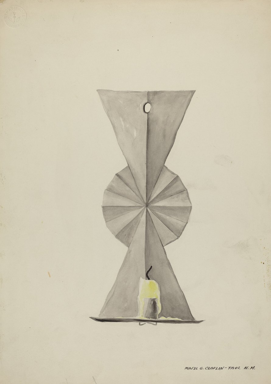 Blaszany kinkiet, 19351942. autorstwa Majel G. Claflin