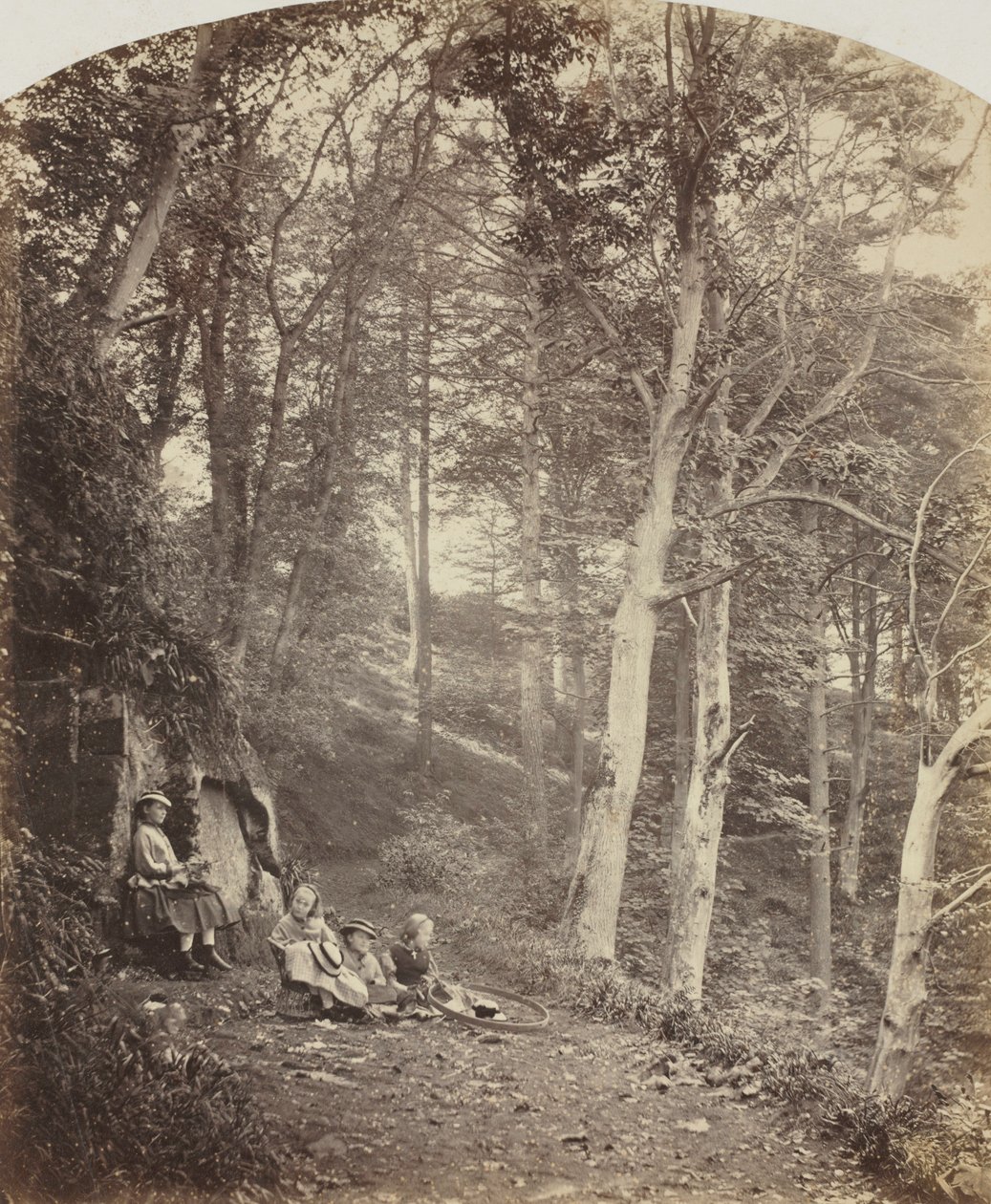 Ścieżka przez las, c. 1860. autorstwa Major Francis Gresley