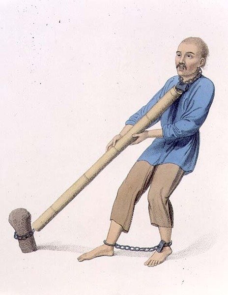 Kara drewnianej tuby, płyta 16 z „Kara Chin”, ryt. J. Dadley autorstwa Major George Henry Mason