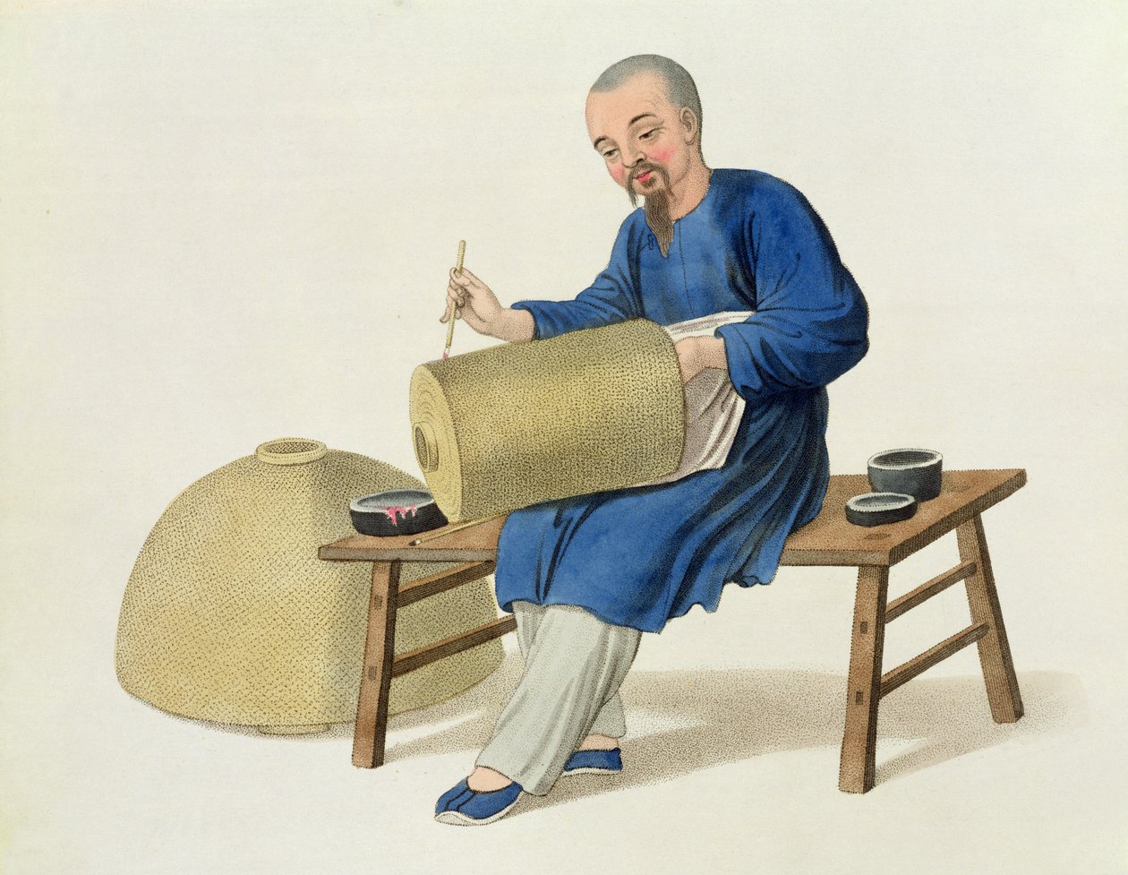 Malarz latarni, tablica 20 z "The Costume of China", wyryta przez J. Dadleya, 1800 r. autorstwa Major George Henry Mason