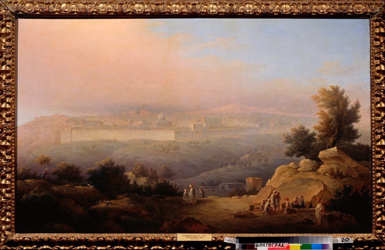 Jerozolima (Izrael) (Jerozolima) - Obraz Maxim Nikiphorovich Vorobyev (Vorobiev) (1787-1855), olej na płótnie autorstwa Maksim Nikiforovich Vorobiev