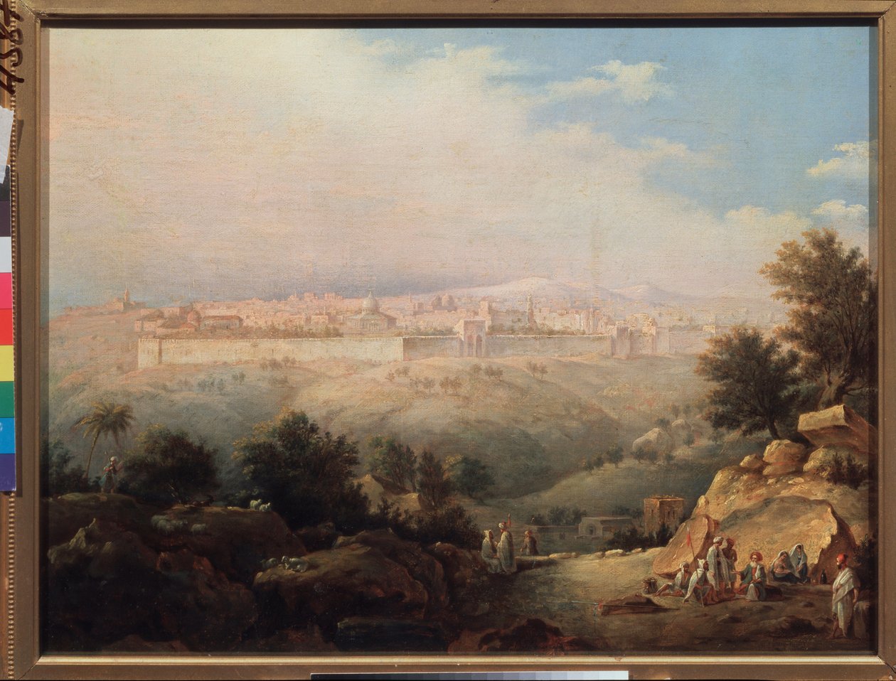 Widok Jerozolimy (Izrael) (Widok Jerozolimy) - Obraz Maxim Nikiphorovich Vorobyev (Vorobiev) (1787-1855), olej na płótnie autorstwa Maksim Nikiforovich Vorobiev