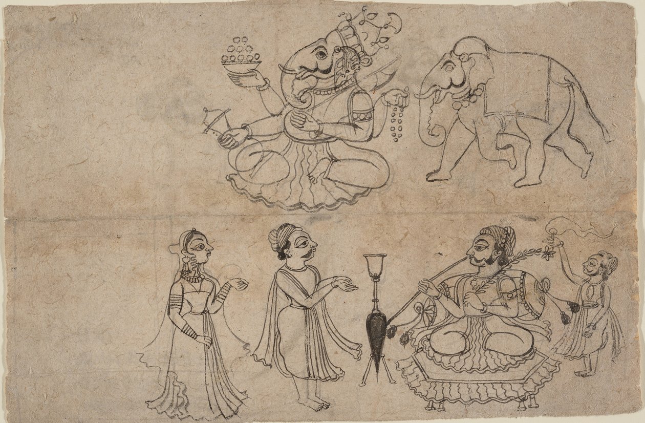 Portret Manya Sahiba Man Rup Sagarji, koniec XVIII wieku. autorstwa Manaku